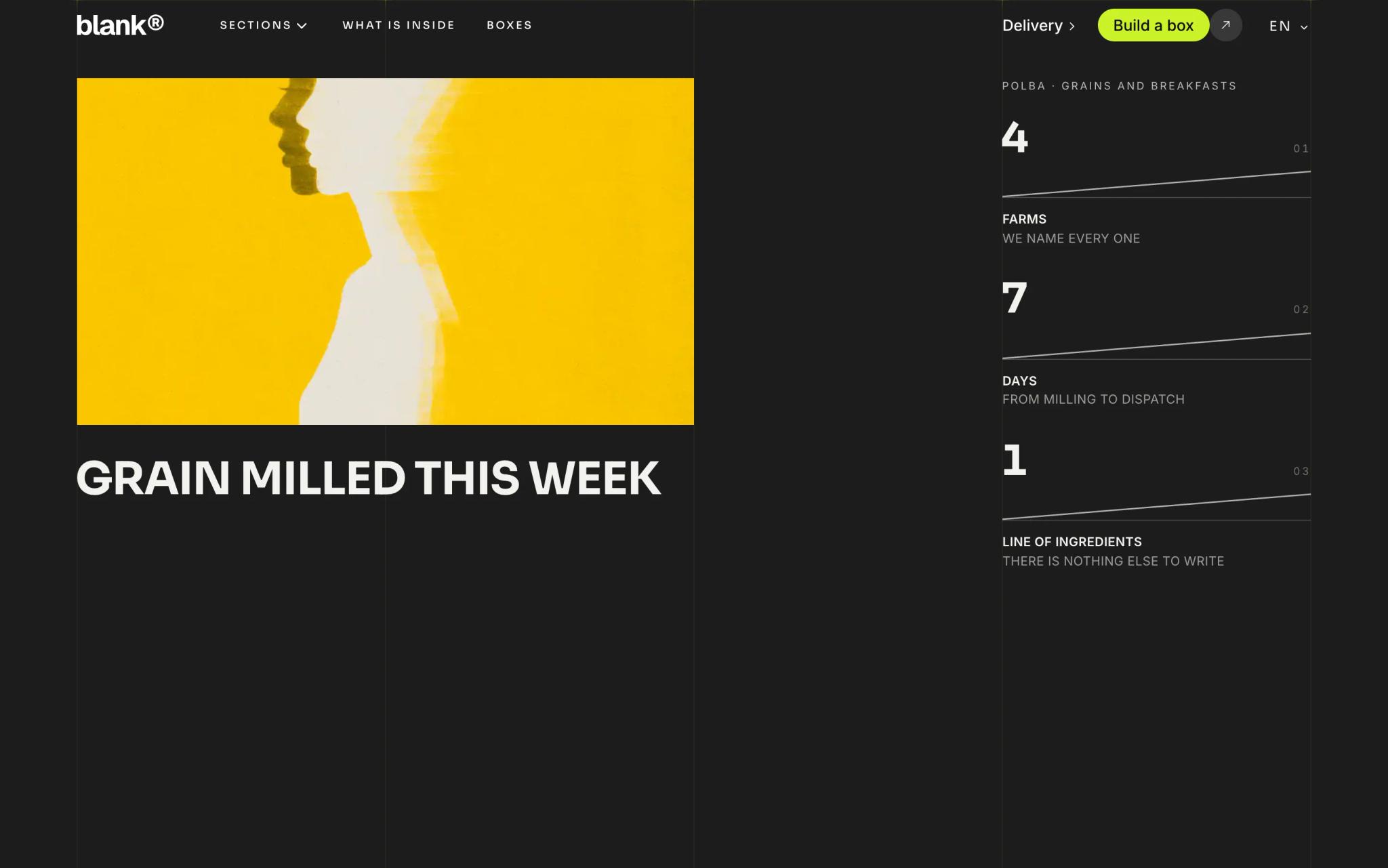 Polba: a site for a D2C grain brand
